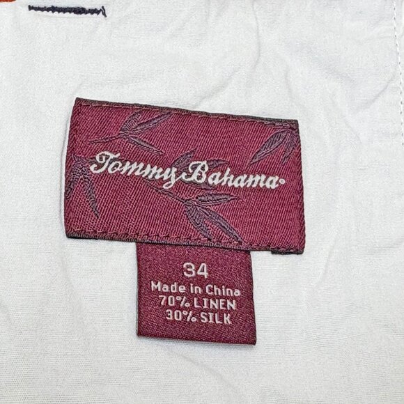 Tommy Bahama Paradise Nation Blue Silk Linen Blend Shorts - Picture 2 of 11